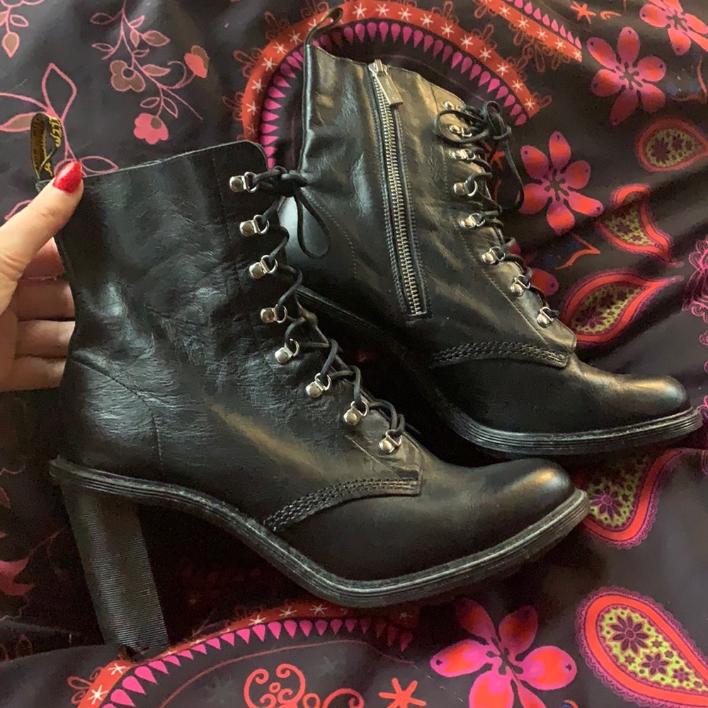 Doc Marten heeled leather boot
